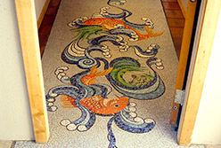 Celia Berry mosaic Aquatic Entryway