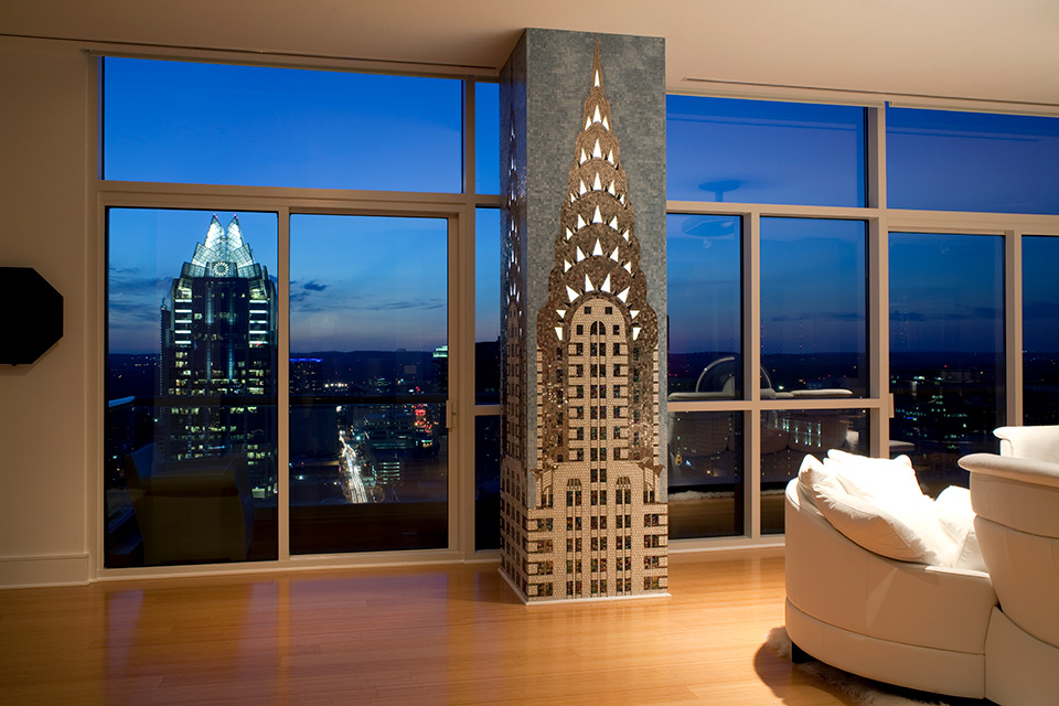 Celia Berry mosaic Chrysler Building Window View