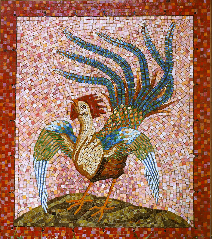 Celia Berry mosaic Rooster
