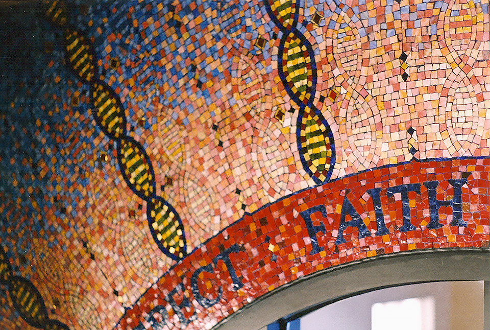 Celia Berry mosaic Weeky Family YMCA Mural detail