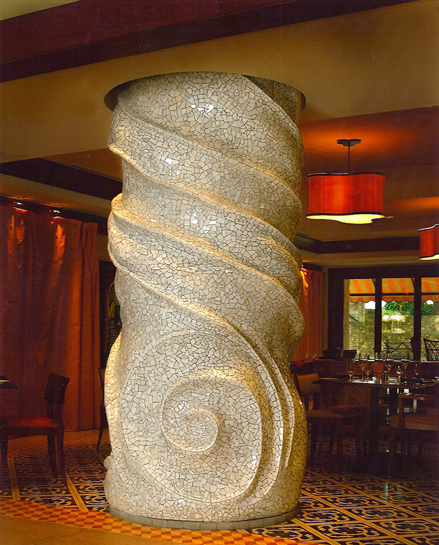 Celia Berry mosaic Gaudi Inspired Column