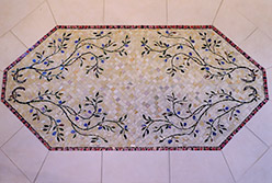 Celia Berry mosaic Master Bath Floor Design