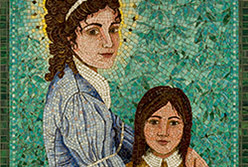 Celia Berry mosaic Saint Elizabeth Ann Seton With A Child